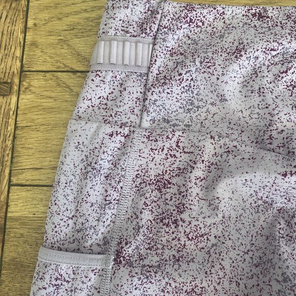 Gymshark Chalk Women's Mallow Purple Splatter Leggings Size XS Stretch Pockets - Picture 10 of 10